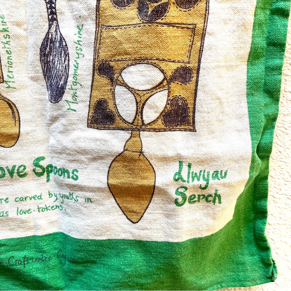 Welsh Spoon Designs.Vintage TeaTowel.27x17. Linen. Age Unknown. Rare. EUC. - Picture 5 of 12